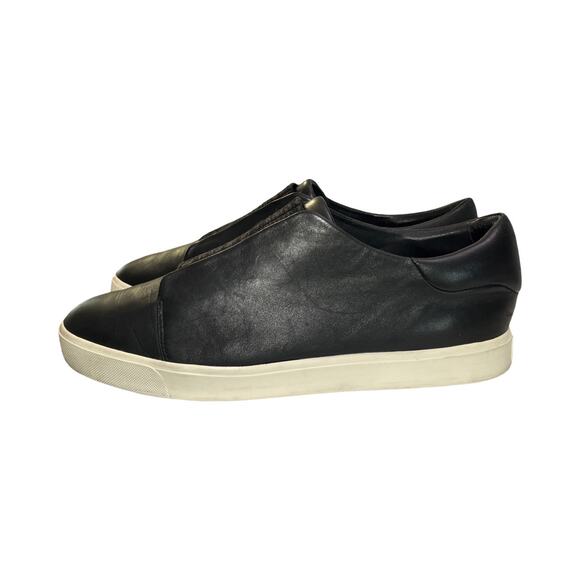 Vince Blair Black Leather Slip-On Sneakers Women’s 10 EU 40 Casual Shoes - Picture 5 of 9